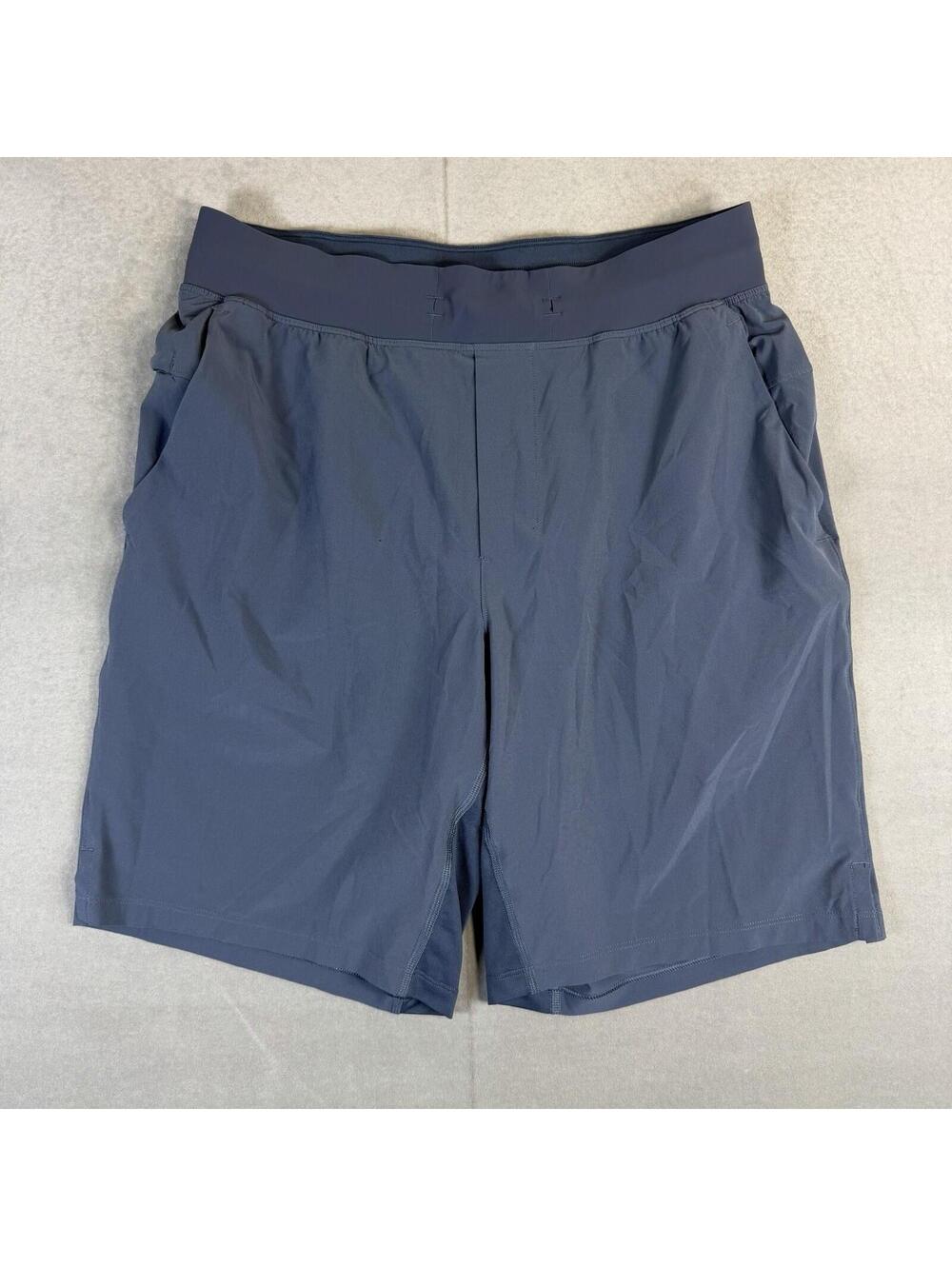 Lululemon Zeroed In Linerless Short 9” Mens Medium Steel Blue Drawstring Active